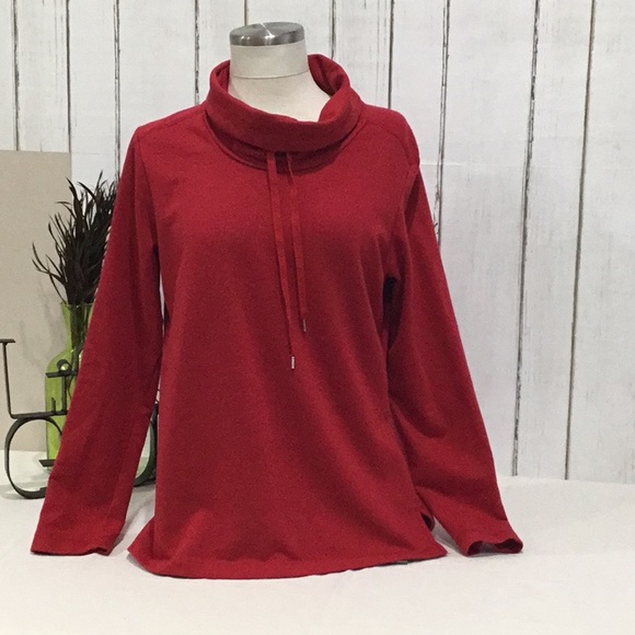 Karen Scott Cherry Red Sport Sweatshirt, Size Small - Picture 8 of 8